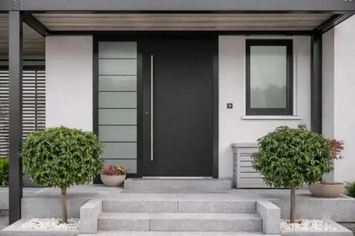 Aluminium entrance doors